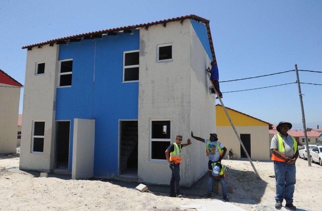 Exterior construction project with Crimson Trading team
