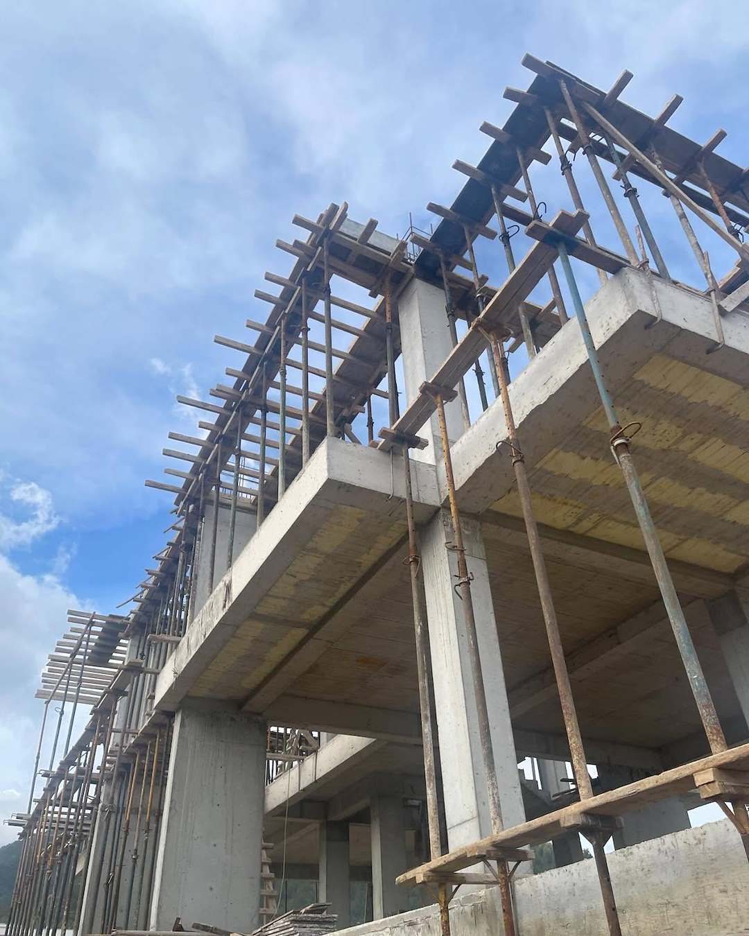 Concrete structure and shuttering work